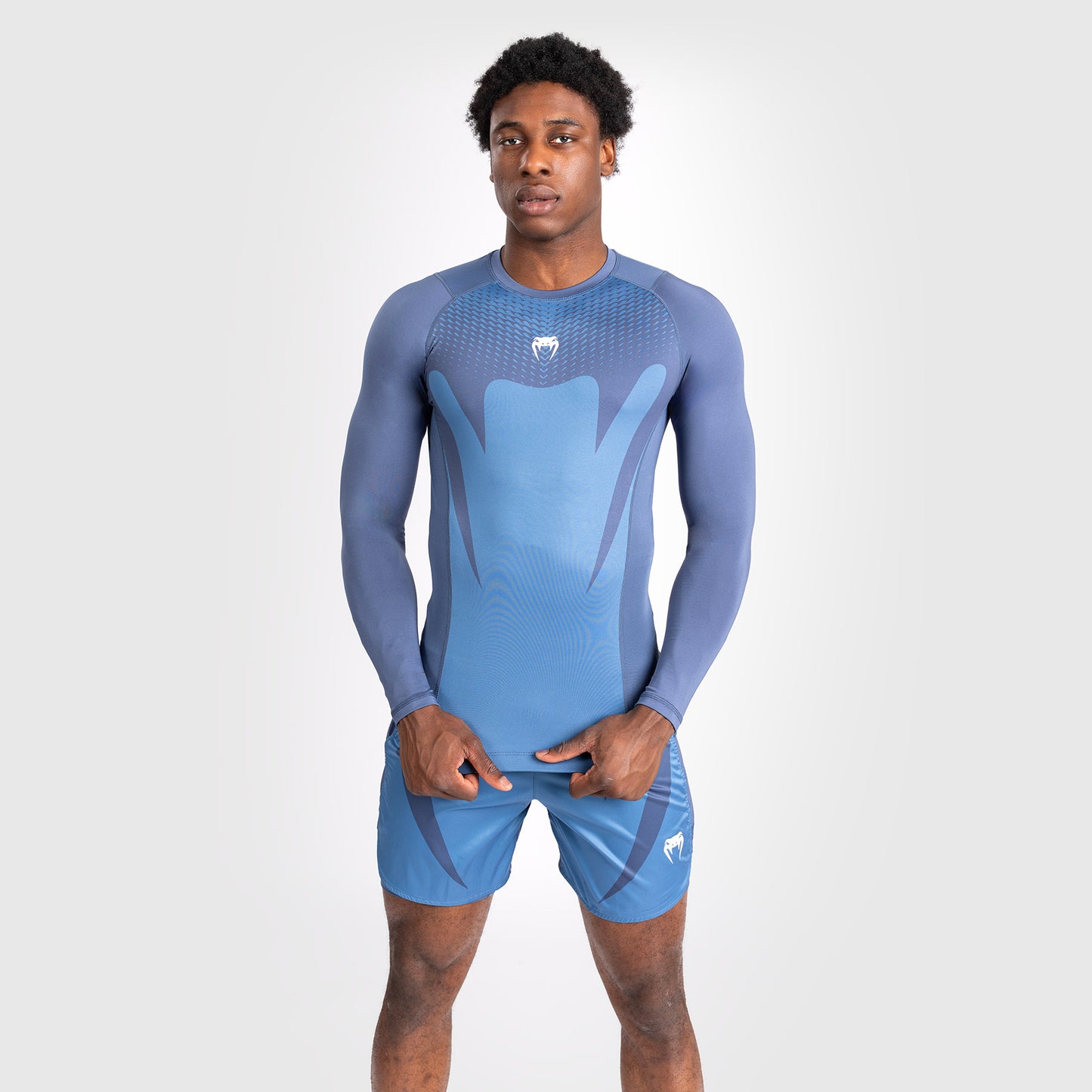 Venum Attack Rashguard de Manga Larga para Hombre - Azul marino