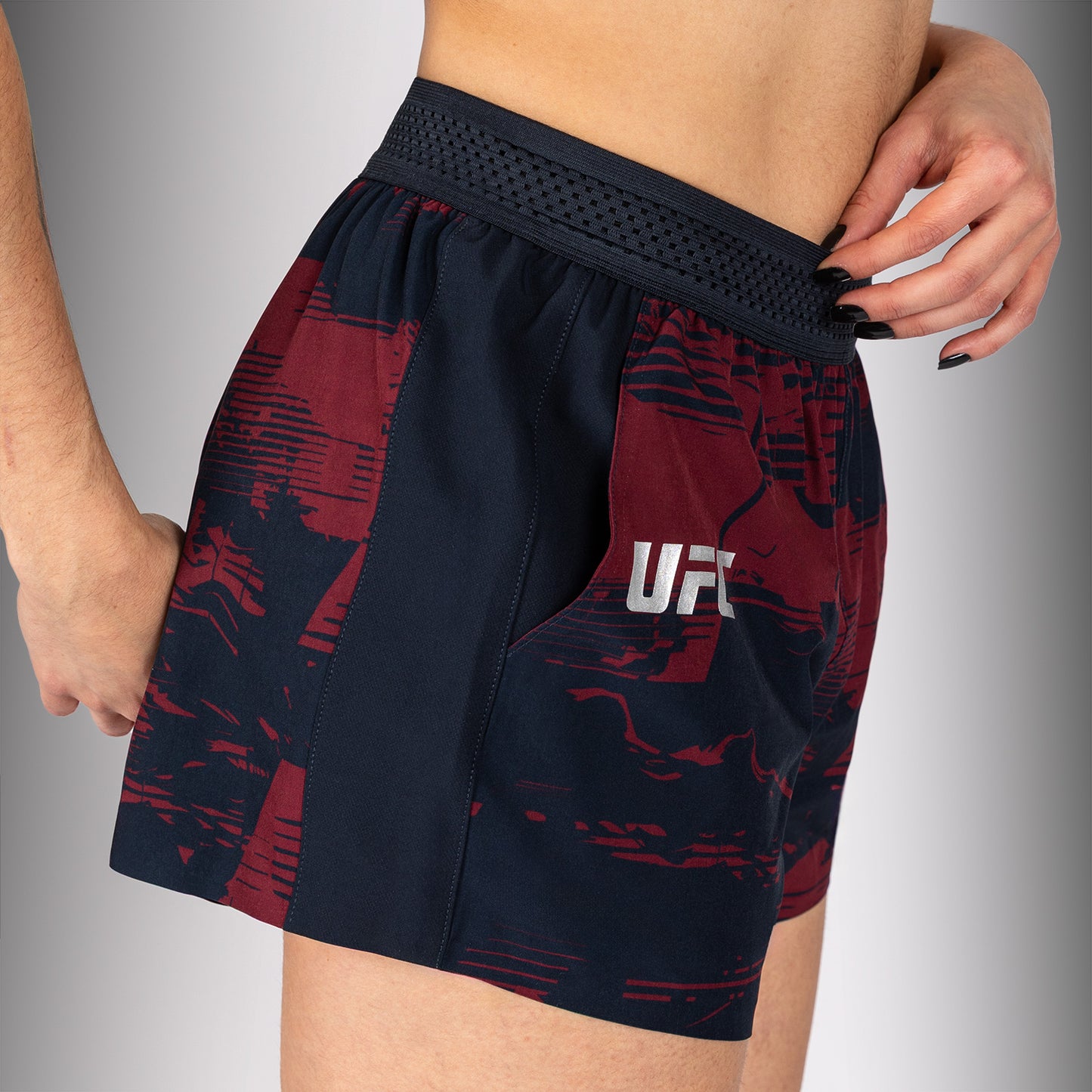 UFC Zenith by Venum Authentic Fight Week Short Performance Mujer - Azul marino/Burdeos/Plateado
