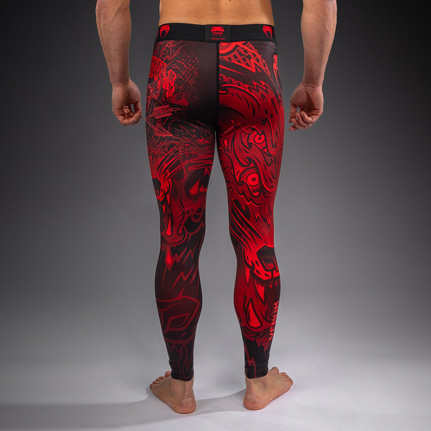 Venum Wolf Atak Spats – Negro/Rojo