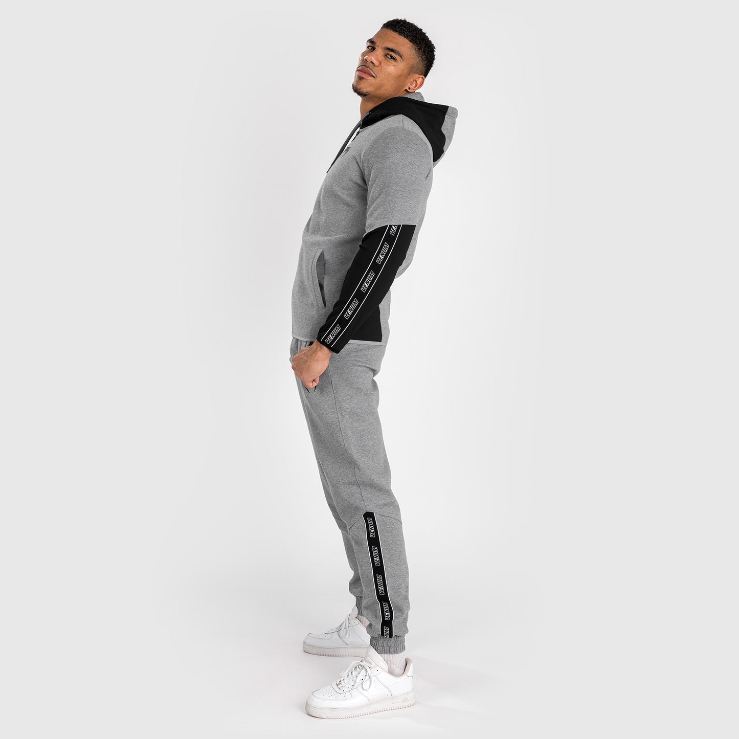 Venum Contender 4.0 Sudadera con capucha para hombre - Gris jaspeado/Negro
