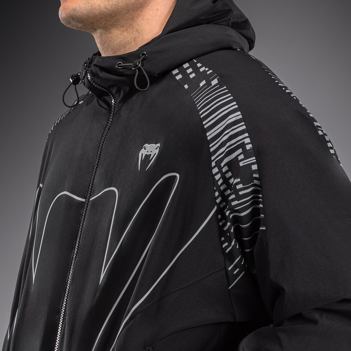 Venum Midnight Fury Chaquetas de Chándal – Negro/Gris/Plata