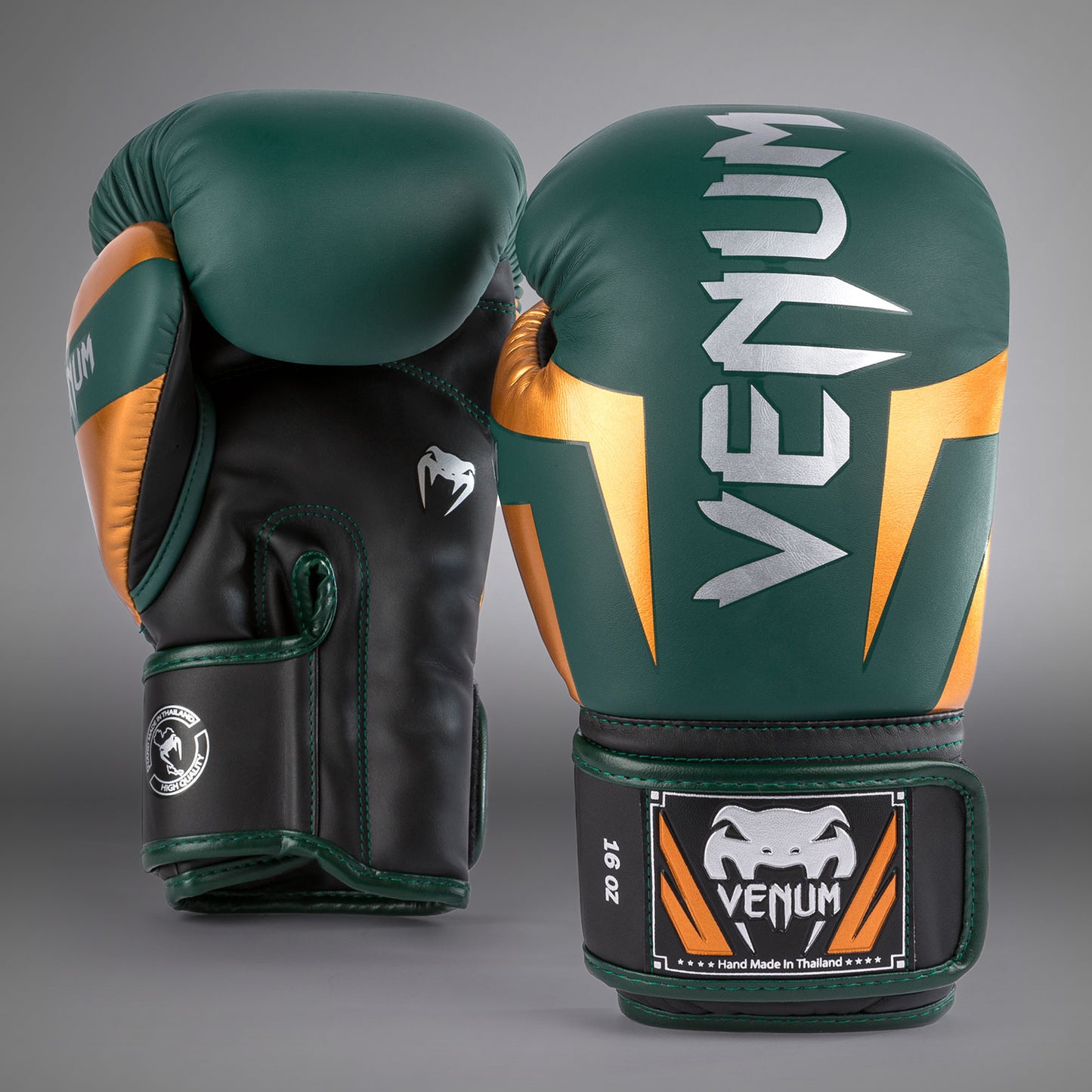 Venum Elite Guantes de boxeo - Verde/Bronce/Plata