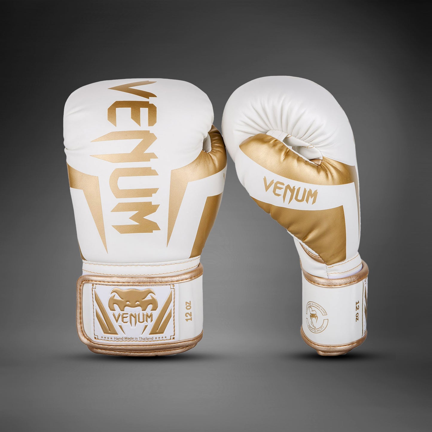 Guantes de Boxeo Venum Elite - Blanco/Oro