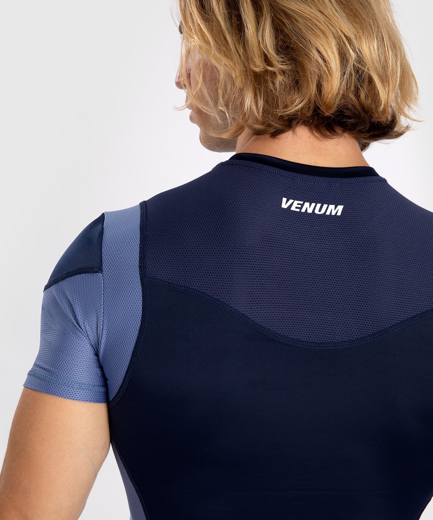 Venum Tempest Camiseta Rashguard De Manga Corta para Hombre - Azul Marino/Azul