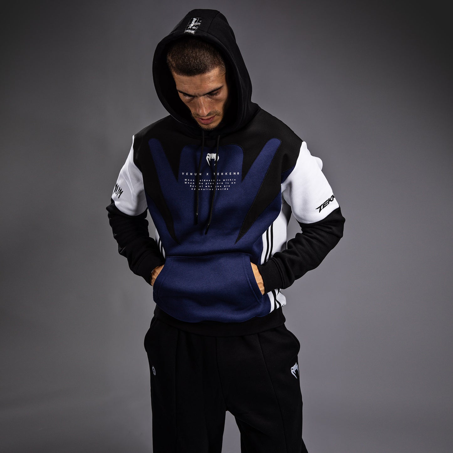 Venum x TEKKEN 8 - Jin Kazama Sudadera - Azul/Negro/Blanco