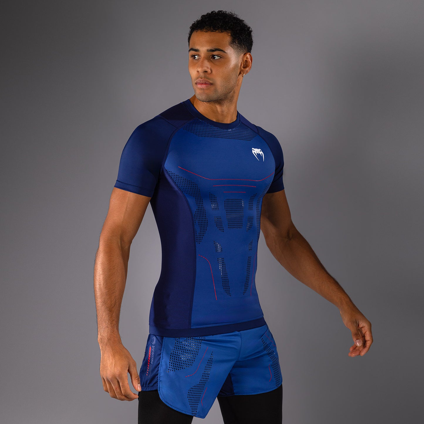Venum Technical 3.0 Camiseta de Manga Corta Rashguard - Azul Noche