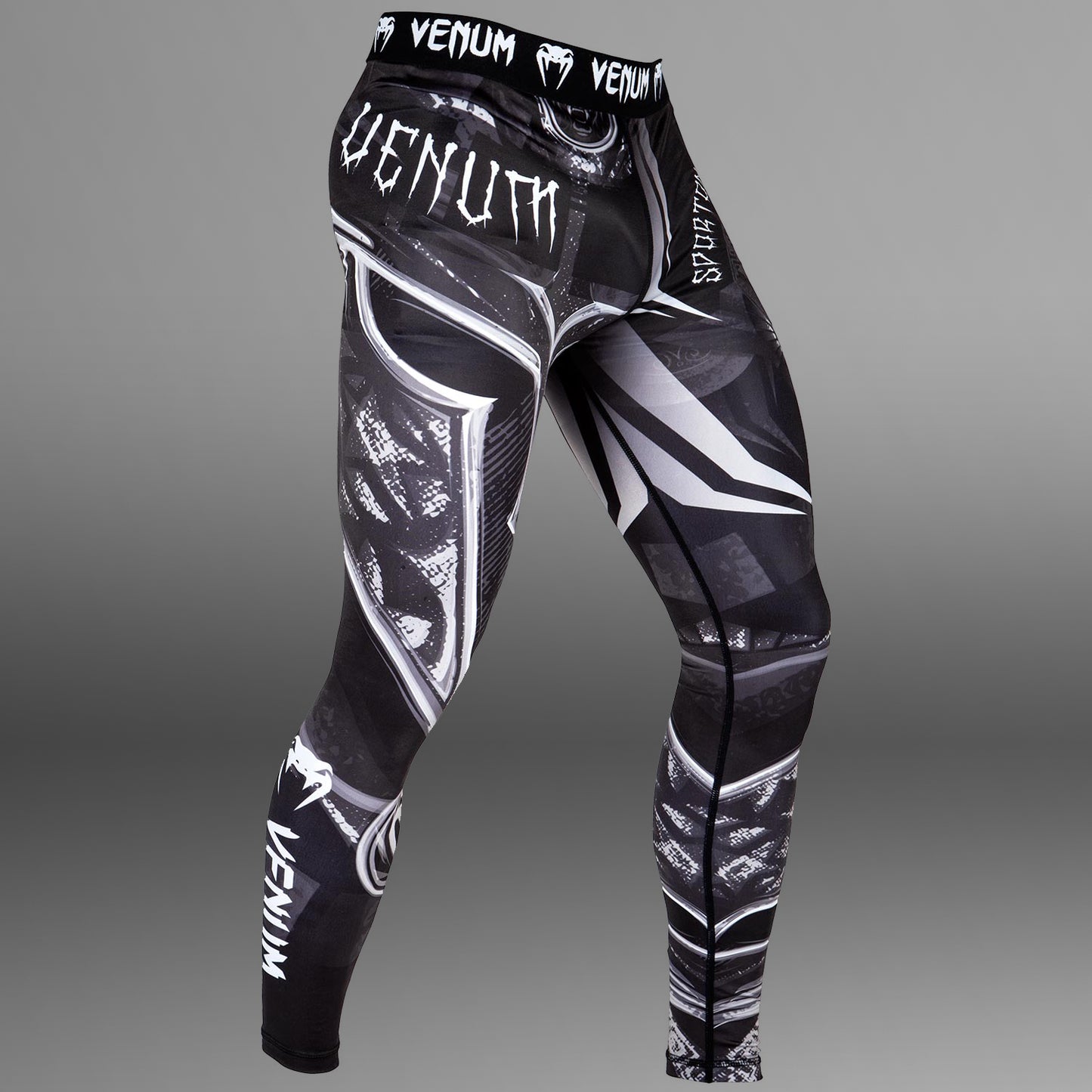 Mallas Largas Venum Gladiador 3.0 - Blanco/Negro