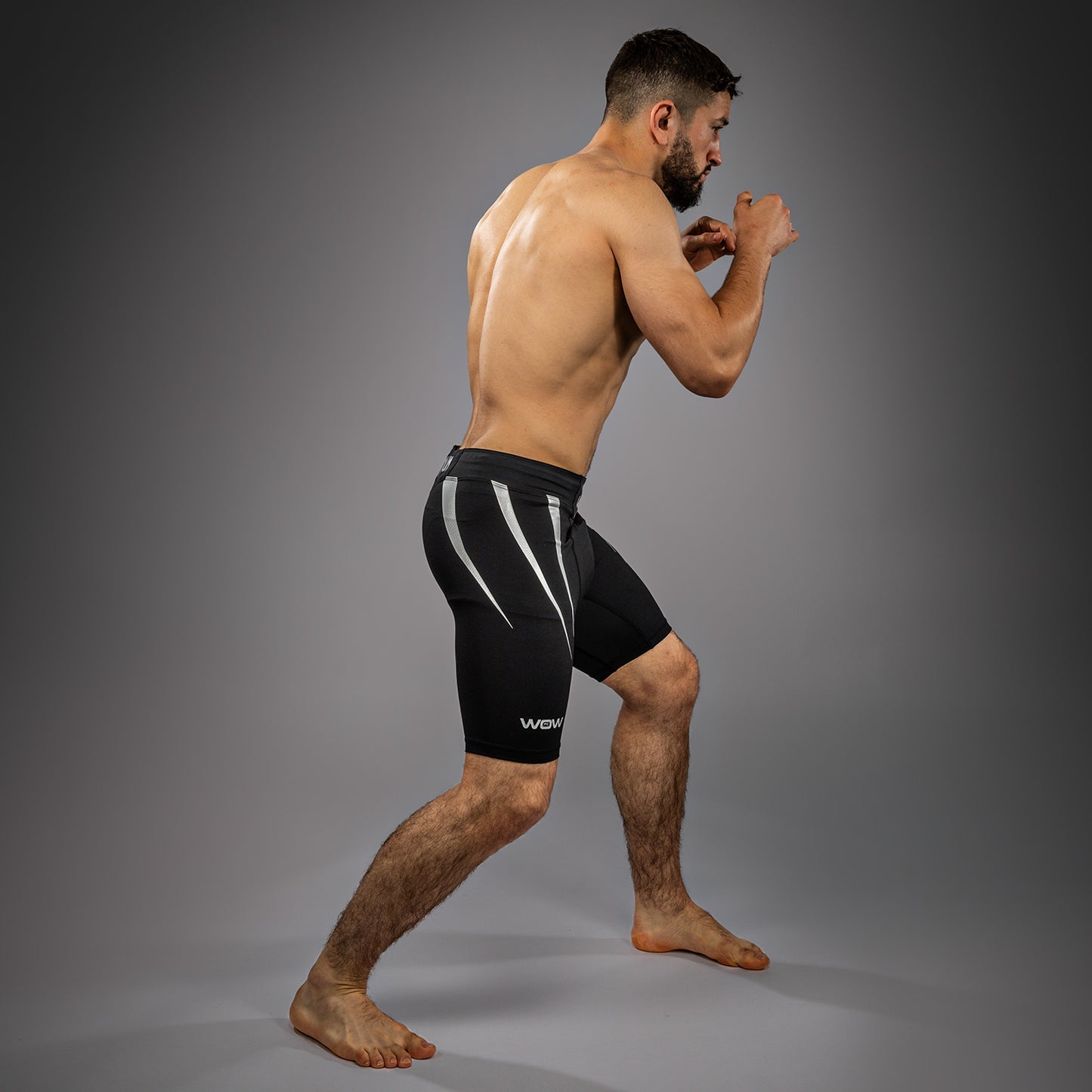 Venum x WOW FC Pantalones Vale Tudo para Hombre - Negro/Gris Plateado