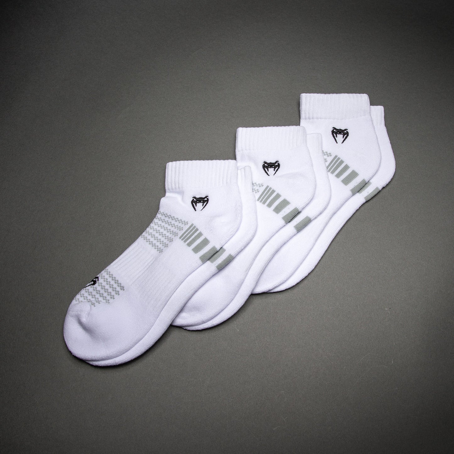 Venum Vector Pack 3 Calcetines Tobilleros - Blanco/Gris