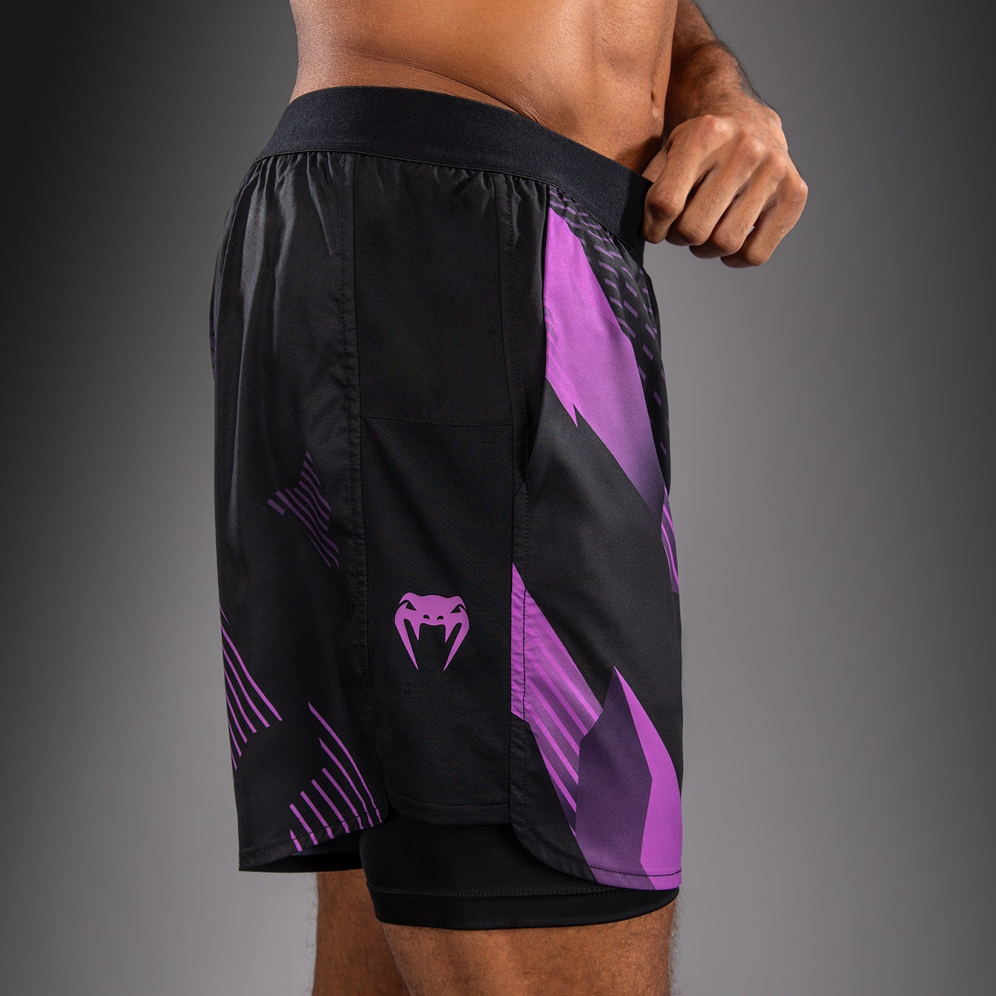 Venum No-Gi 6.0 Pantalón Corto de Entrenamiento - Negro/Morado