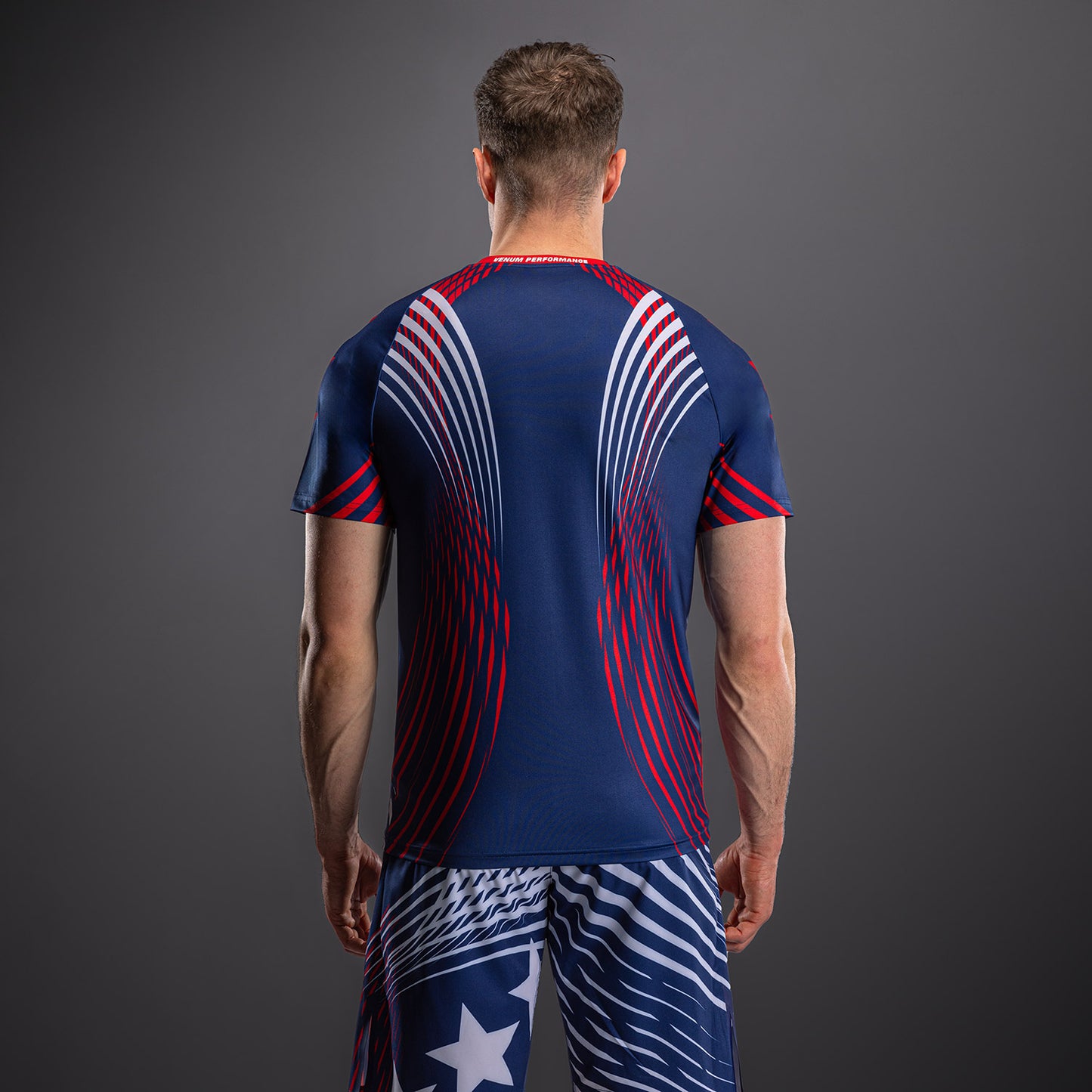 Official UFC Freedom 250 by Venum Authentic Fight Night Walkout Jersey para hombre - Azul