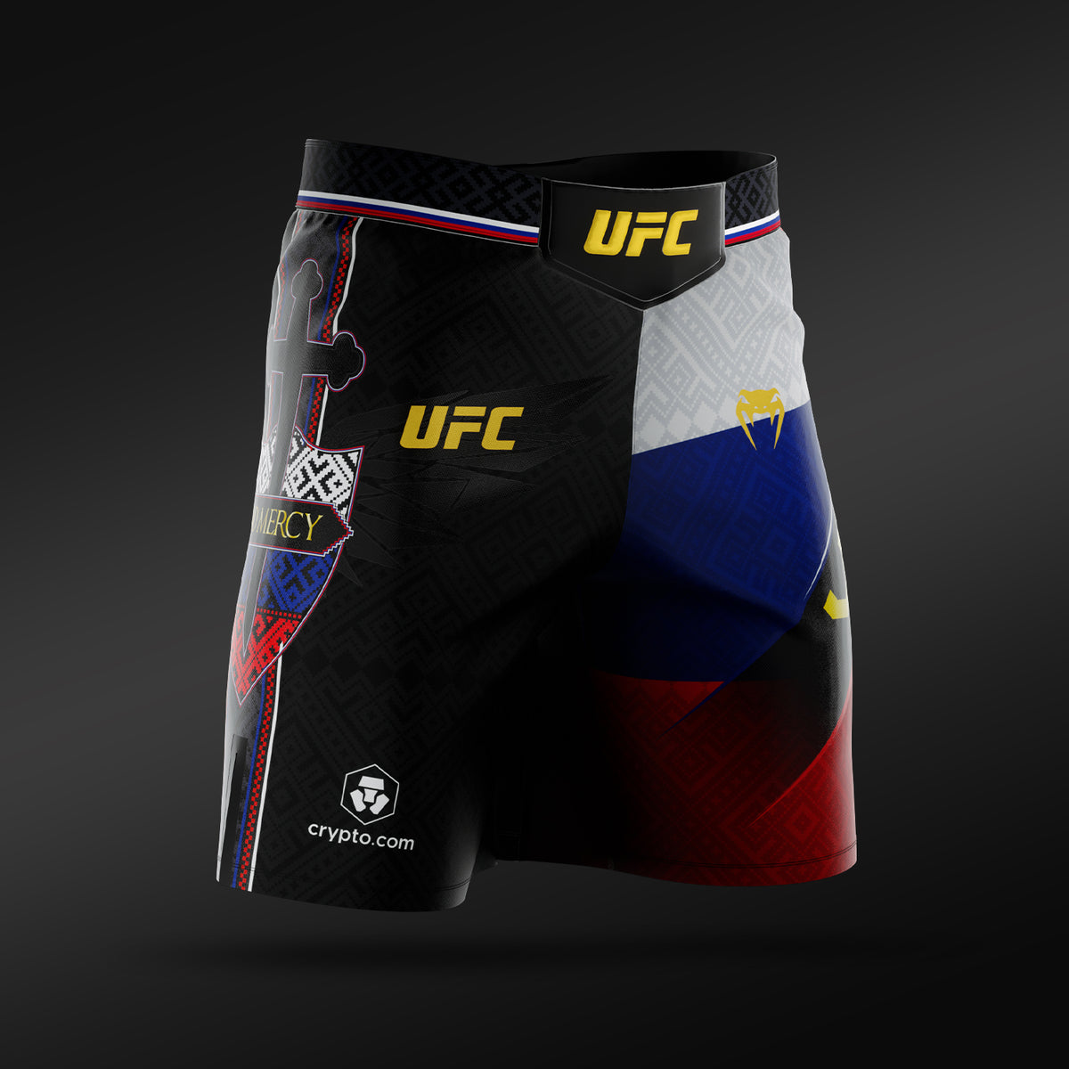 Venum UFC Unrivaled by Venum Petr Yan Short de Combate Long Fit para Hombre – Negro