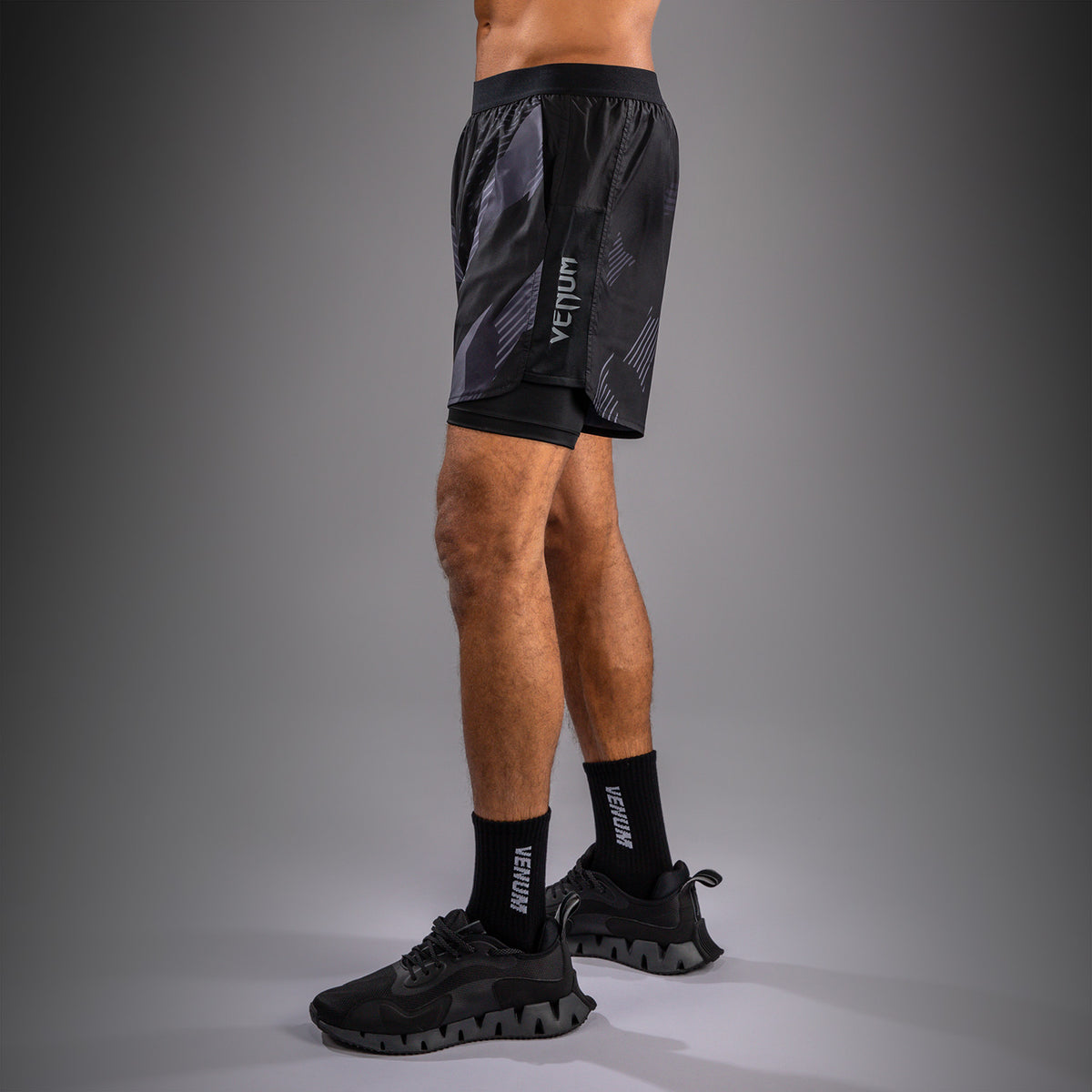 Venum No-Gi 6.0 Pantalón Corto de Entrenamiento - Negro/Gris
