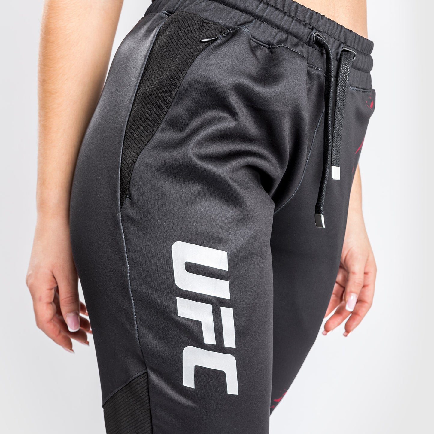 Pantalones deportivos UFC Venum Authentic Fight Week 2.0 - Para mujer - Negro/Rojo