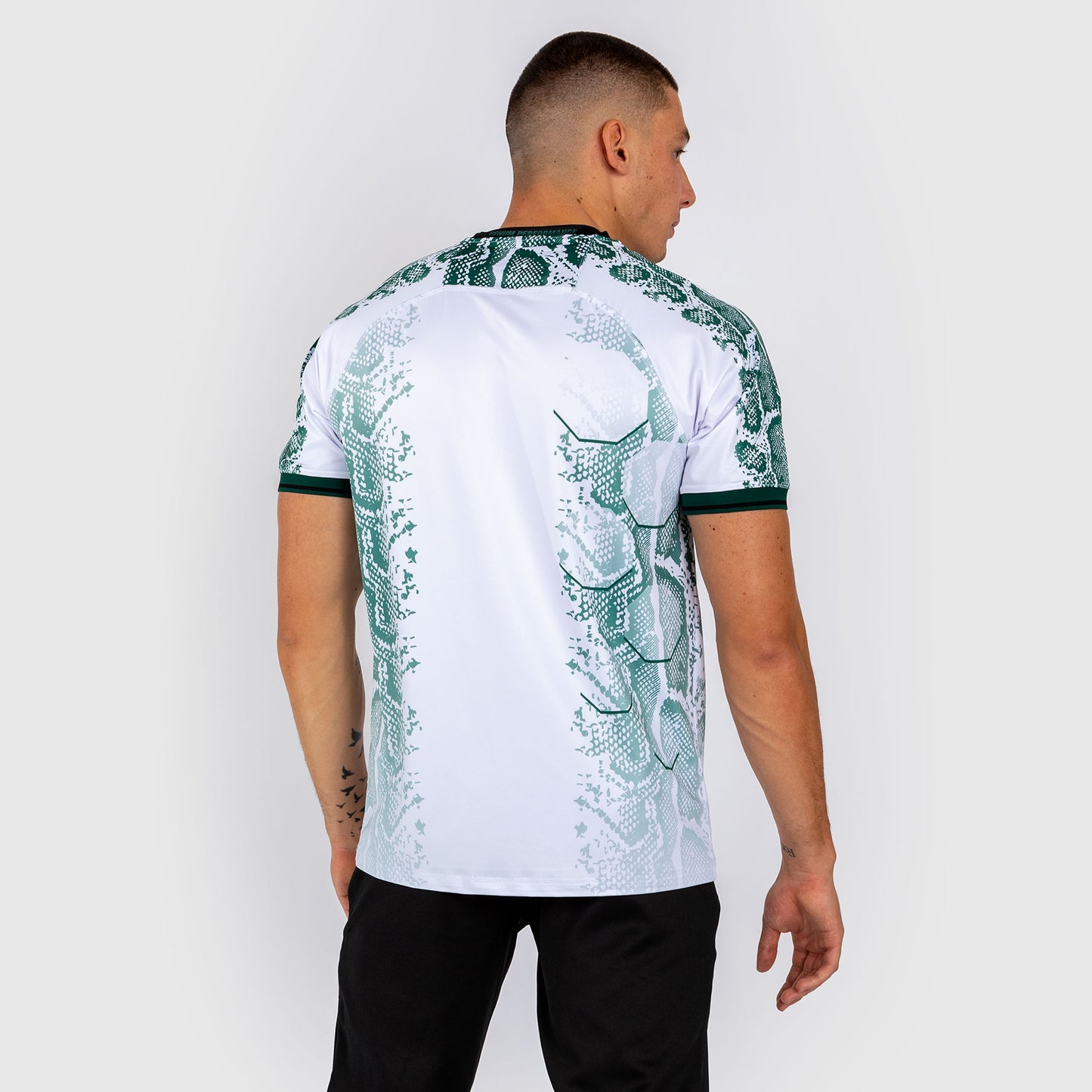 UFC Adrenaline by Venum Authentic Fight Night Jersey para Hombre - Emerald Edition - Blanco/Verde