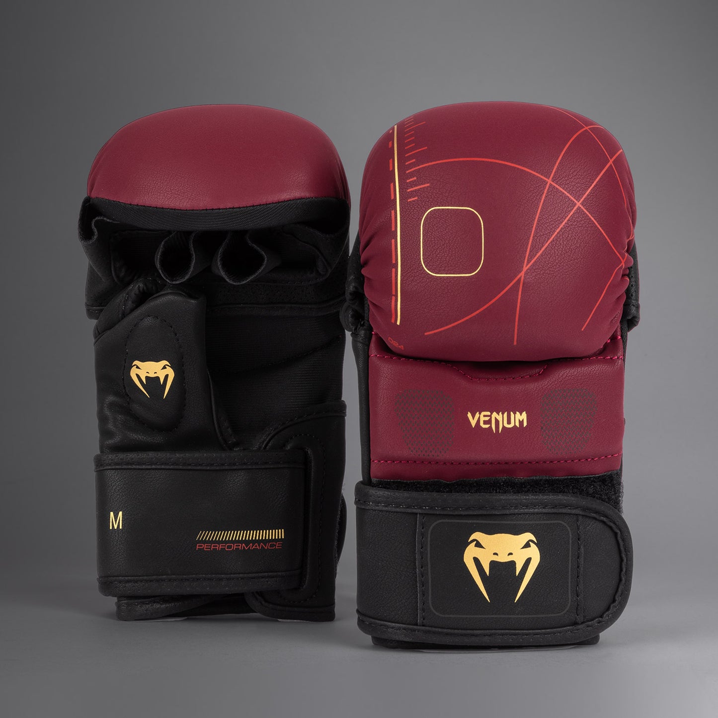 Venum Tactical XT Guantes de combate - Negro/Burdeos/Oro