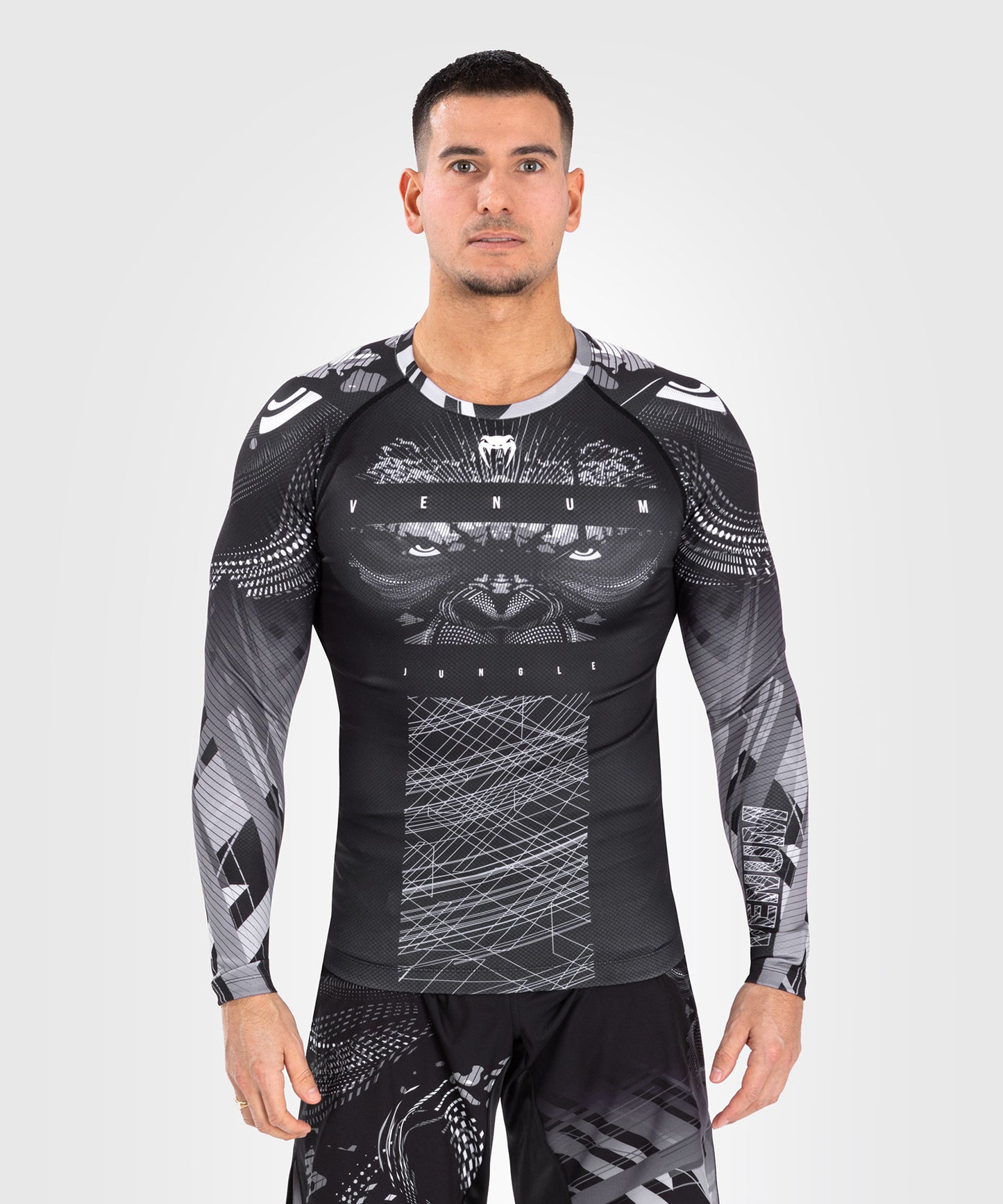 Venum Gorilla Jungle Rashguard Manga Larga - Negro/Blanco