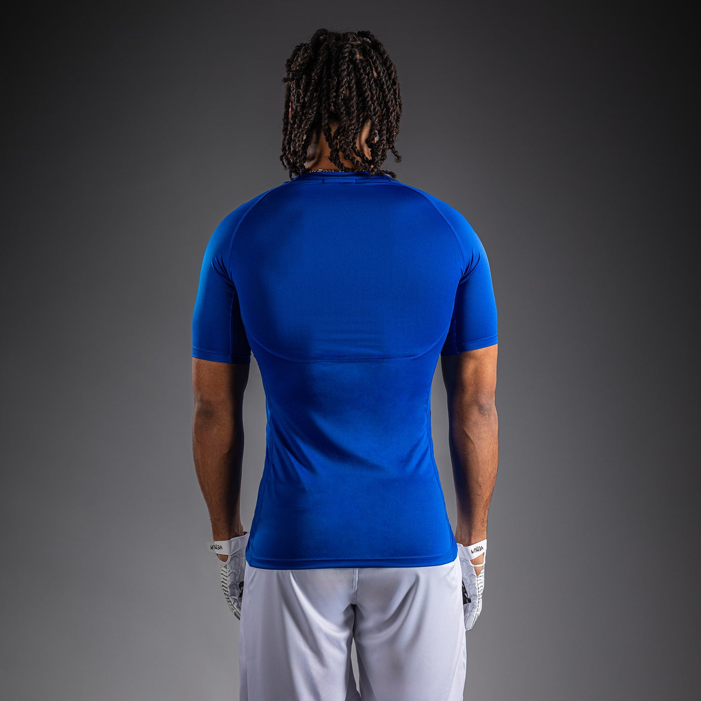 Venum Lineup Camiseta de Compresión Manga Corta - Azul Real/Blanco