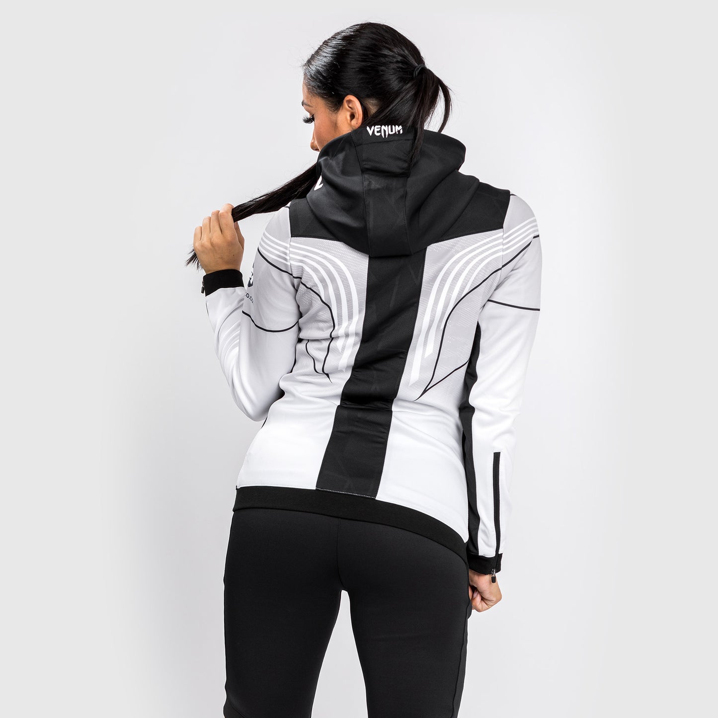 Sudadera con capucha UFC Venum Authentic Fight Night 2.0 para mujer - Blanco