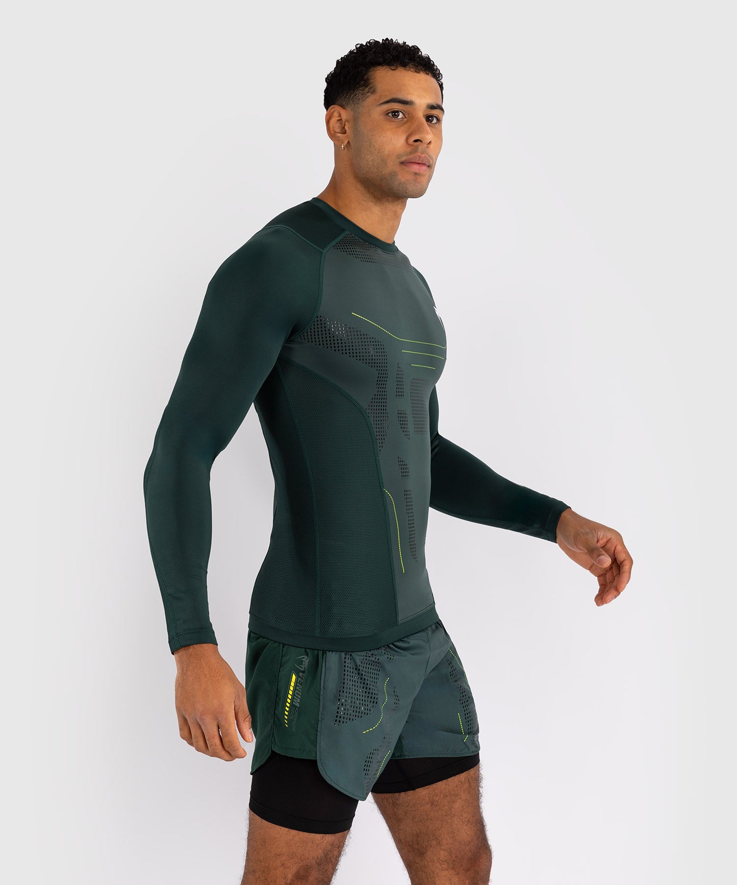 Venum Technical 3.0 Camiseta de Manga Larga Rashguard - Verde Bosque