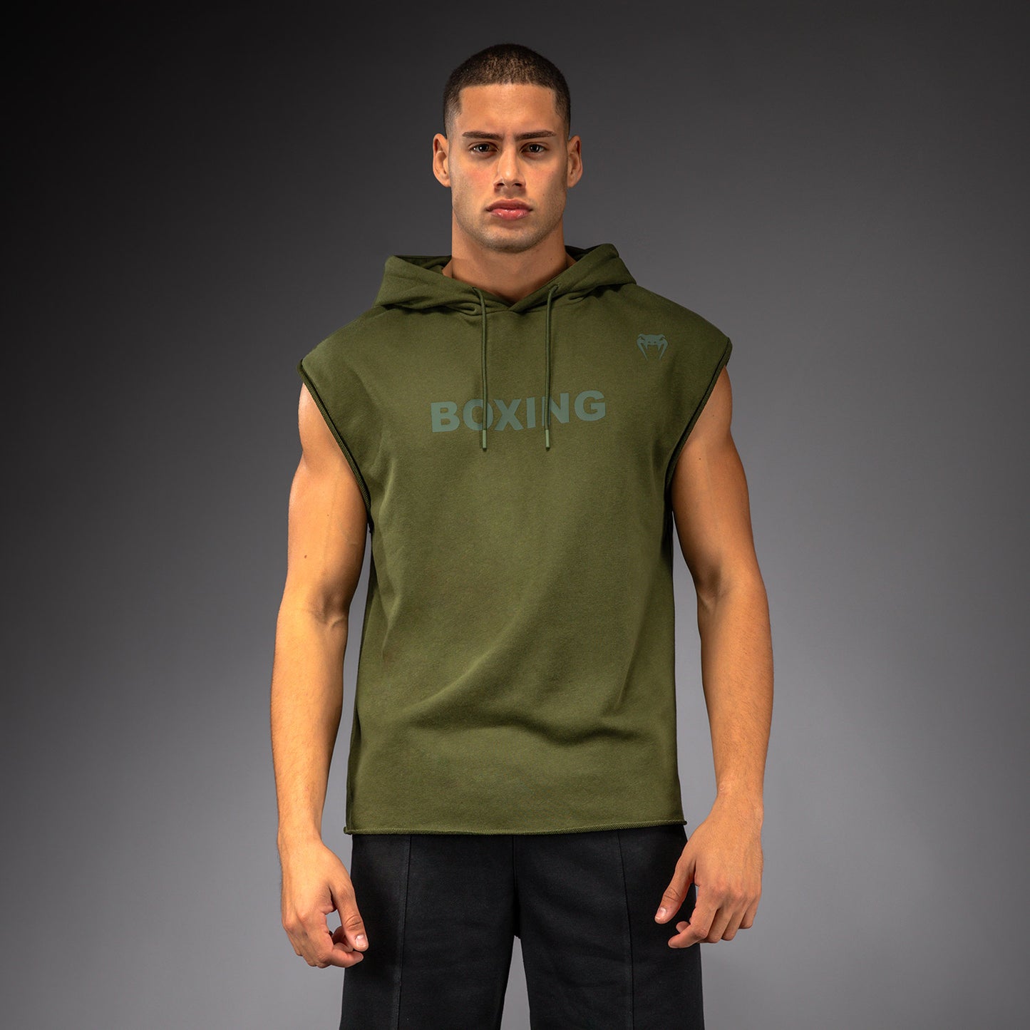Venum Boxing VT Sudadera con Capucha Sin Mangas – Verde Militar