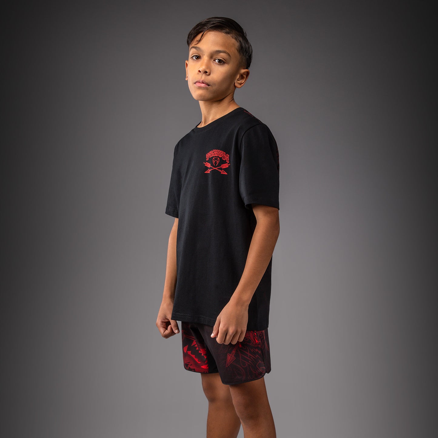 Venum Wolf Atak Camiseta Para Niños – Negro/Rojo