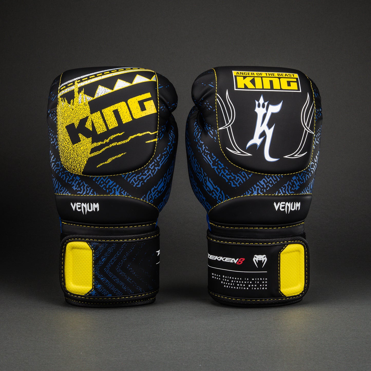Venum x TEKKEN 8 Guantes de Boxeo King - Negro/Amarillo