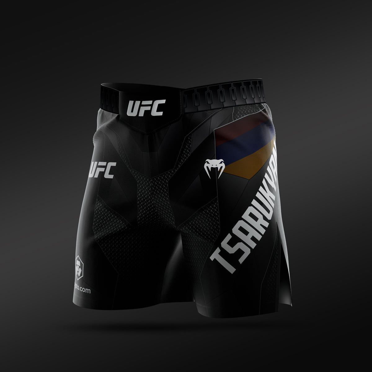 UFC Adrenaline Unrivaled by Venum Pantalón corto de lucha para hombre corte corto Arman Tsarukyan - Negro