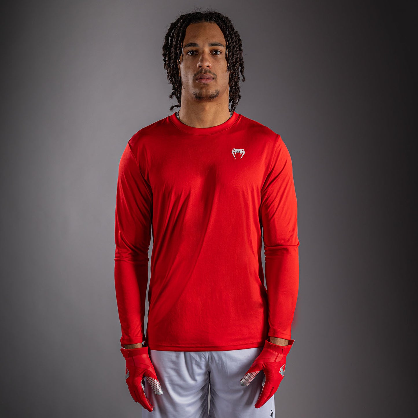 Venum Lineup Camiseta de Manga Larga - Rojo/Blanco
