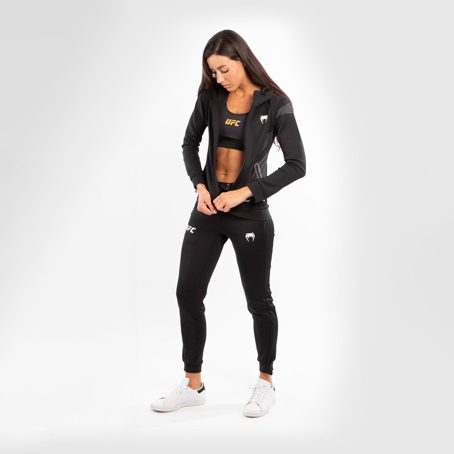 Sudadera Para Mujer UFC Venum Authentic Fight Night Walkout - Negro