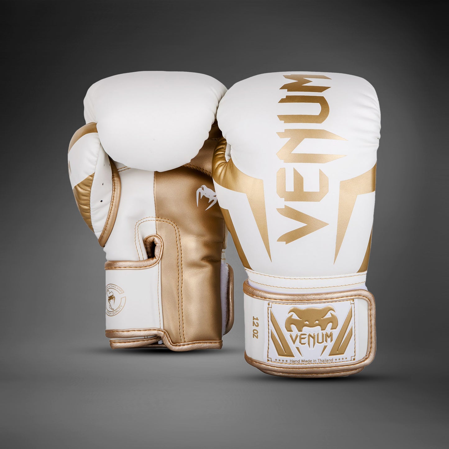 Guantes de Boxeo Venum Elite - Blanco/Oro