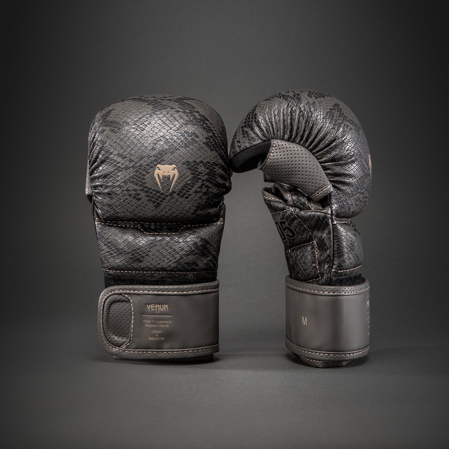 Venum Midnight Fury Guantes de Sparring MMA - Negro/Gris/Plata