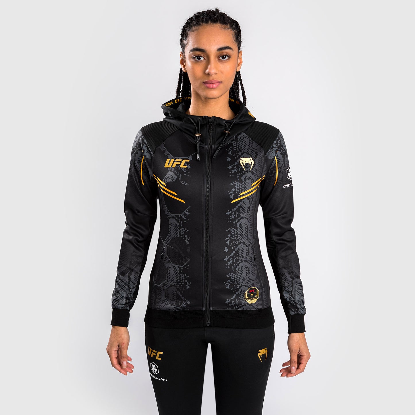 UFC Adrenaline by Venum Authentic Fight Night Sudadera con capucha Walkout para Mujer - Champion
