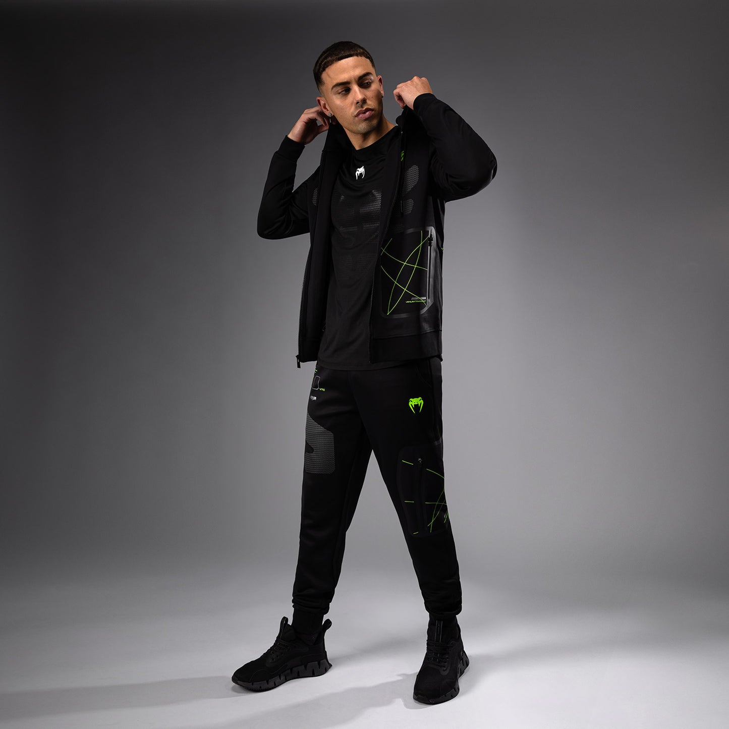 Venum Training Camp 4.0 Sudadera con capucha y cremallera - Negro/Verde