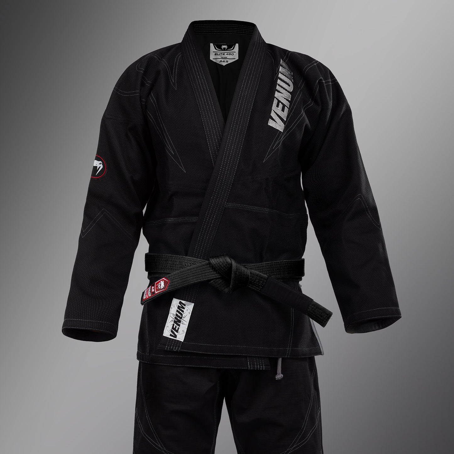 Venum Elite 5.0 Gi de Jiu Jitsu Brasileño (450 gsm) - Negro