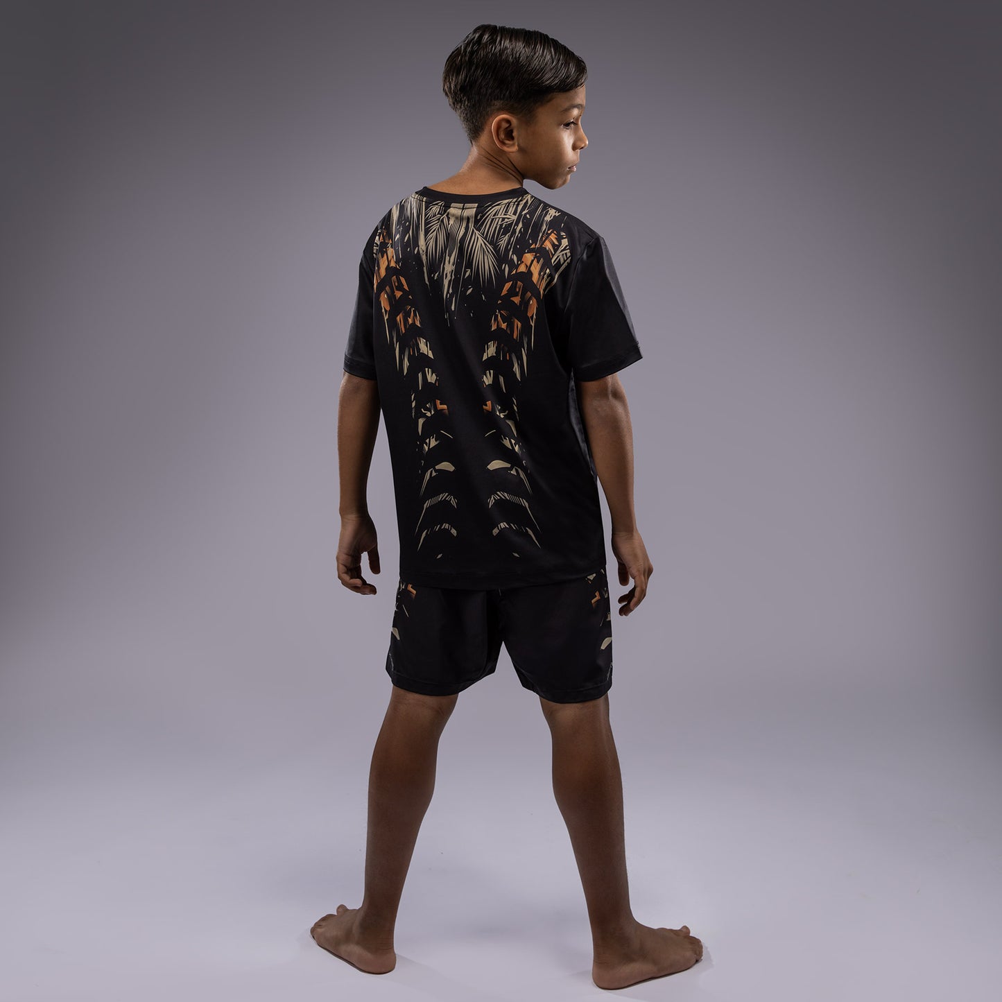 Venum Tiger Camiseta Dry Tech para Niños - Negra/Naranja Neón