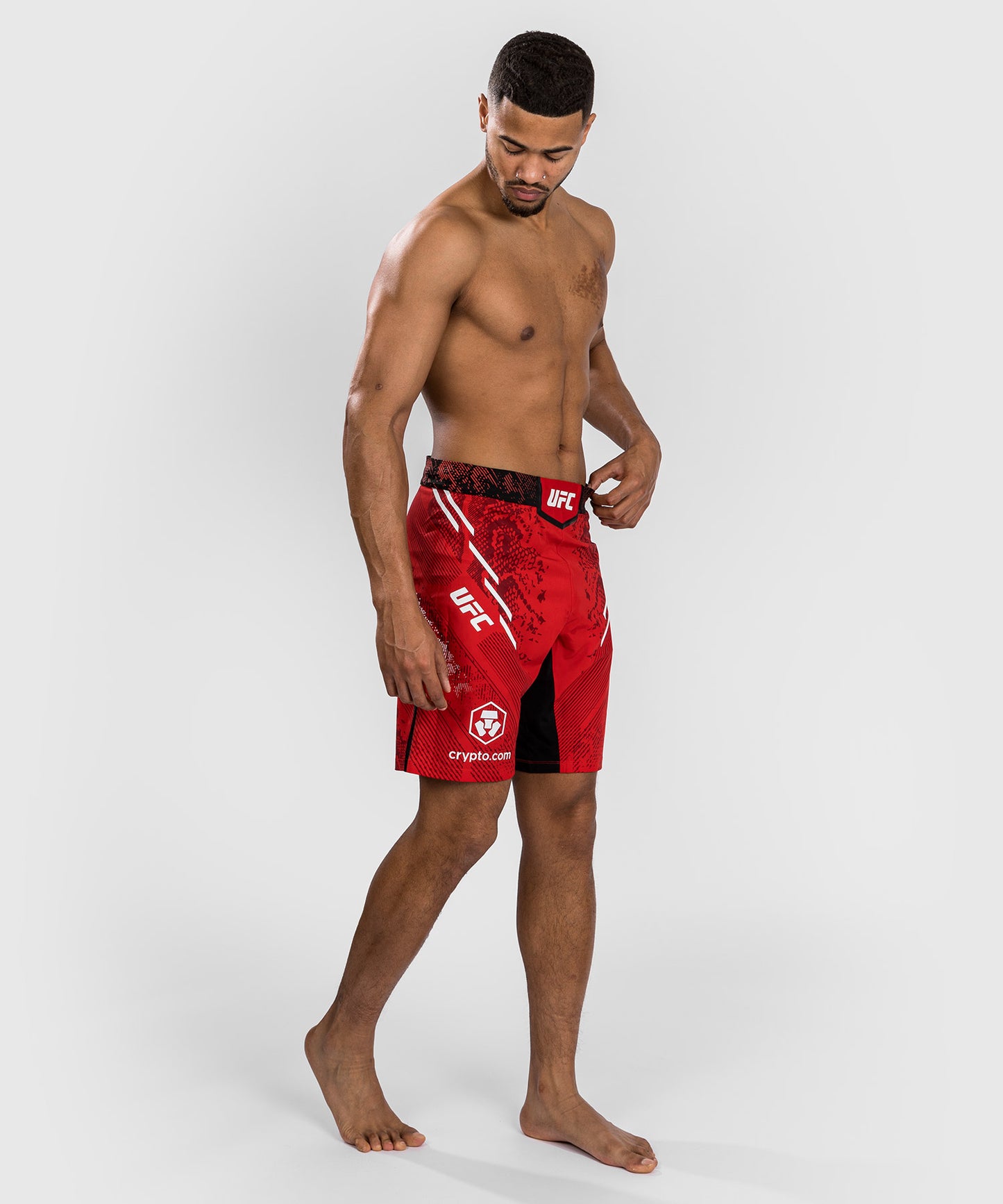 Pantalón Corto UFC Adrenaline by Venum Personalizado Authentic Fight Night, Corte Largo, Hombre - Rojo