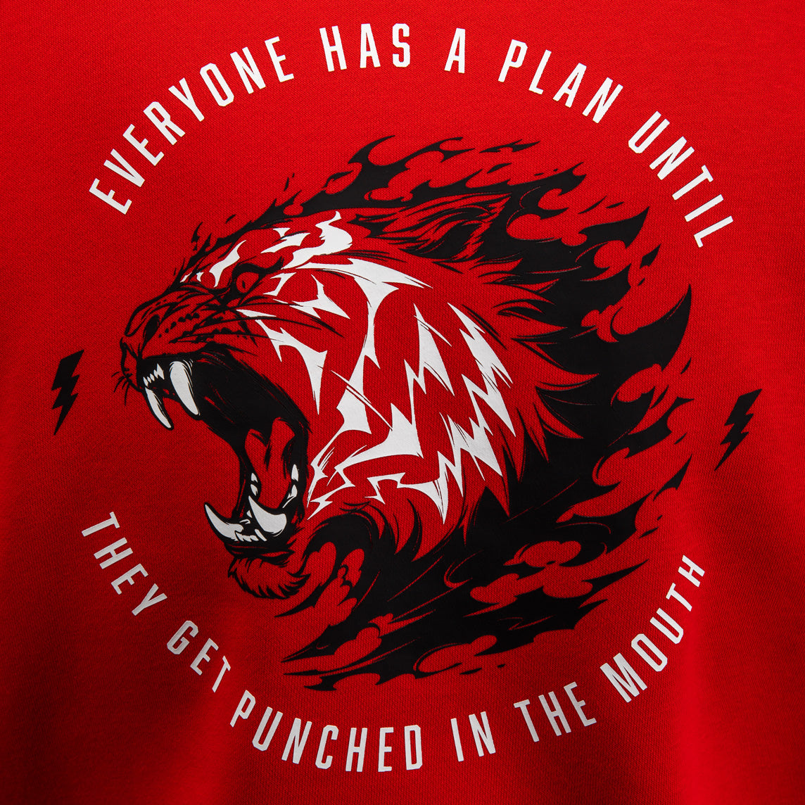 Venum x Mike Tyson Tiger Sudadera con Capucha - Rojo Intenso/Negro Profundo