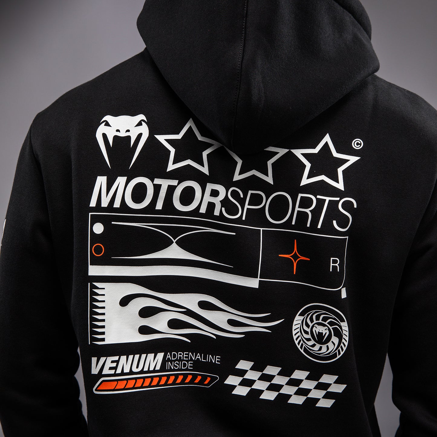 Venum Motorsport Sudadera con Capucha con Capucha - Negro Profundo