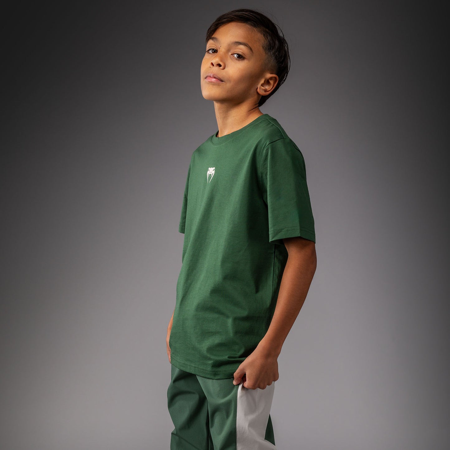 Venum Contender Camiseta para Niños – Verde Bosque/ Blanco Roto
