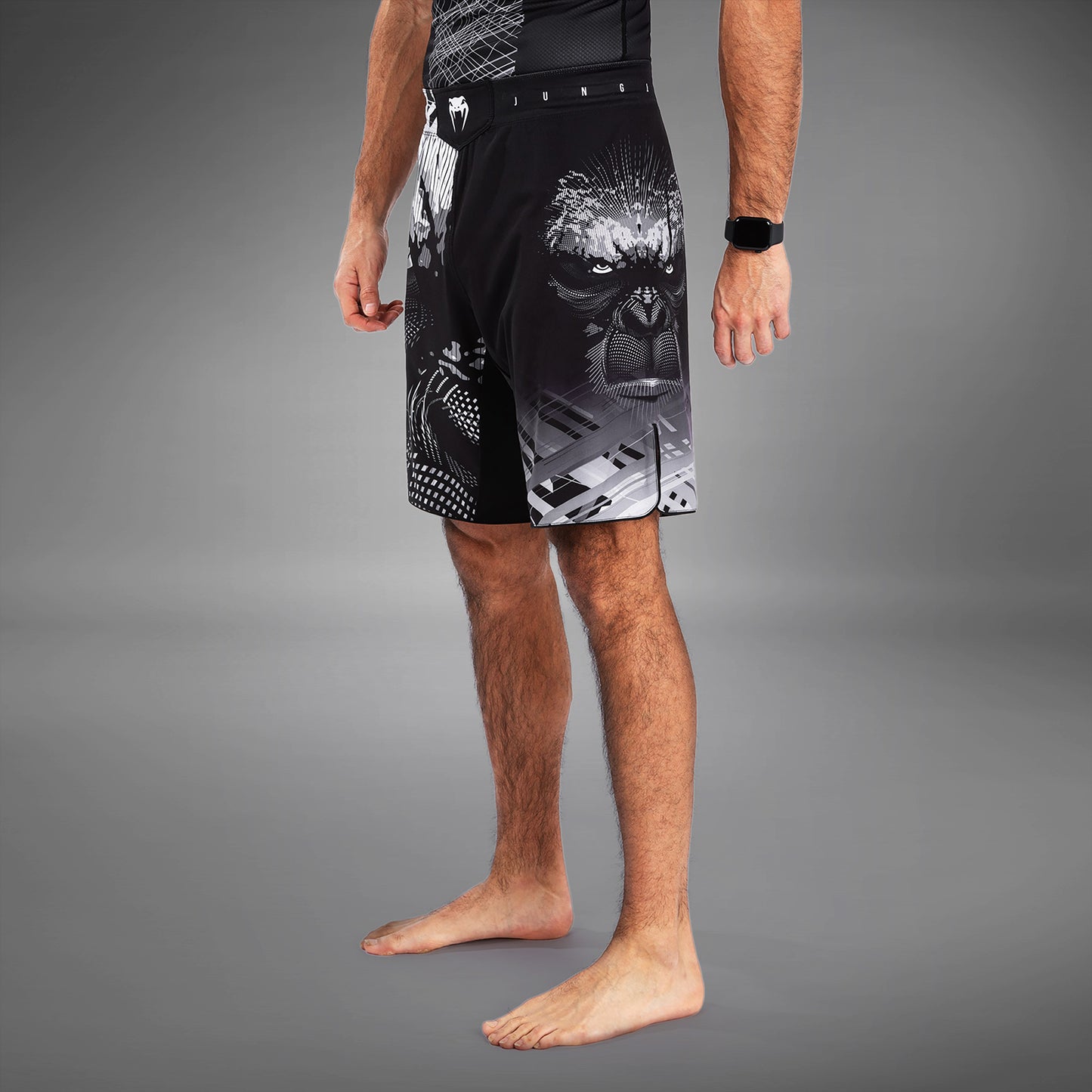 Venum Gorilla Jungle Pantalón Corto de Combate - Negro/Blanco