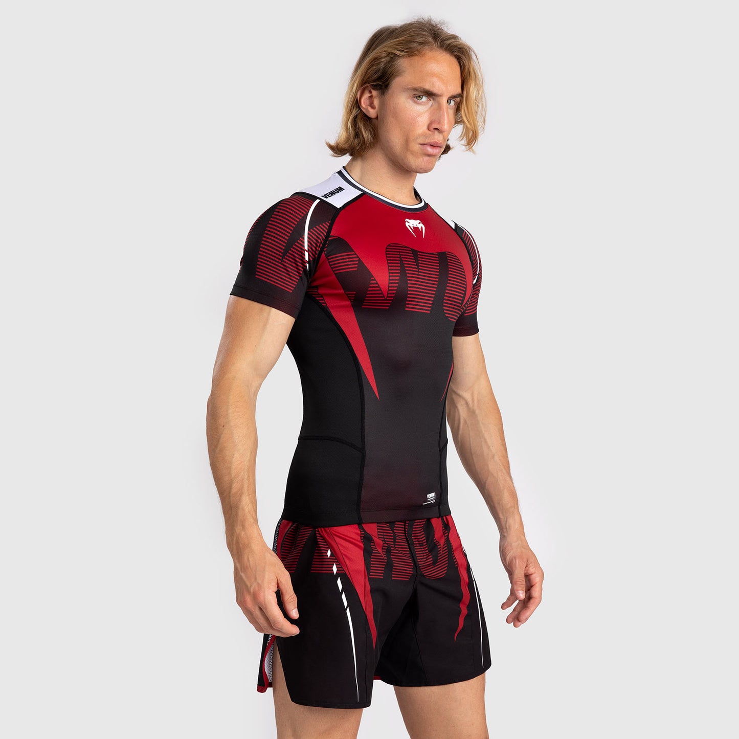 Venum Adrenaline Rashguard de Manga Corta para Hombre - Red