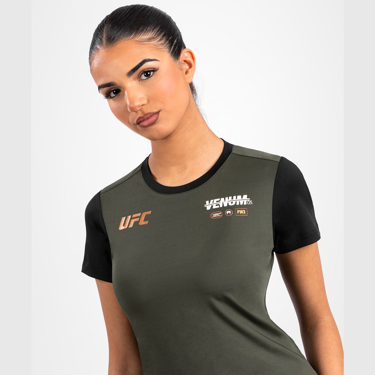 UFC Adrenaline by Venum Fight Week Camiseta Dry-Tech para Mujer - Caqui/Bronce