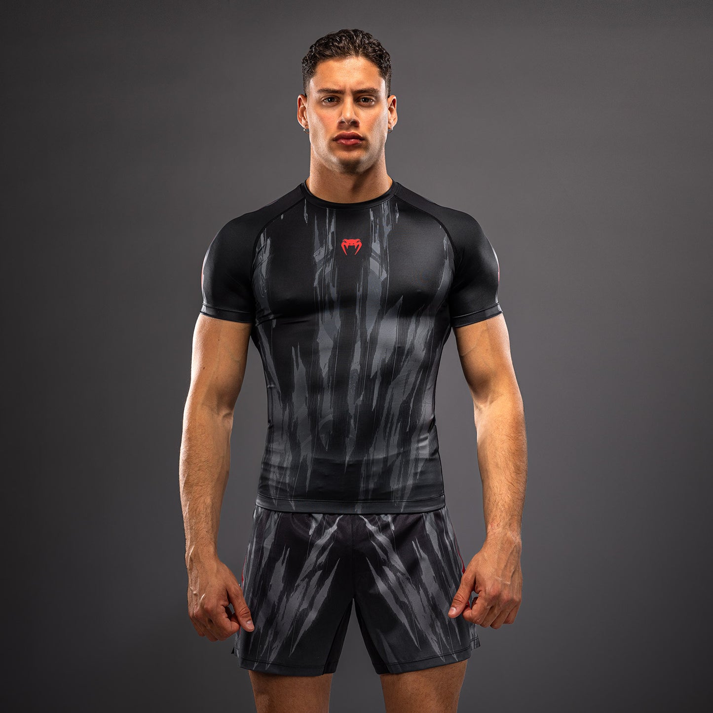 Venum Demon Rashguard de Manga Corta - Negro/Gris