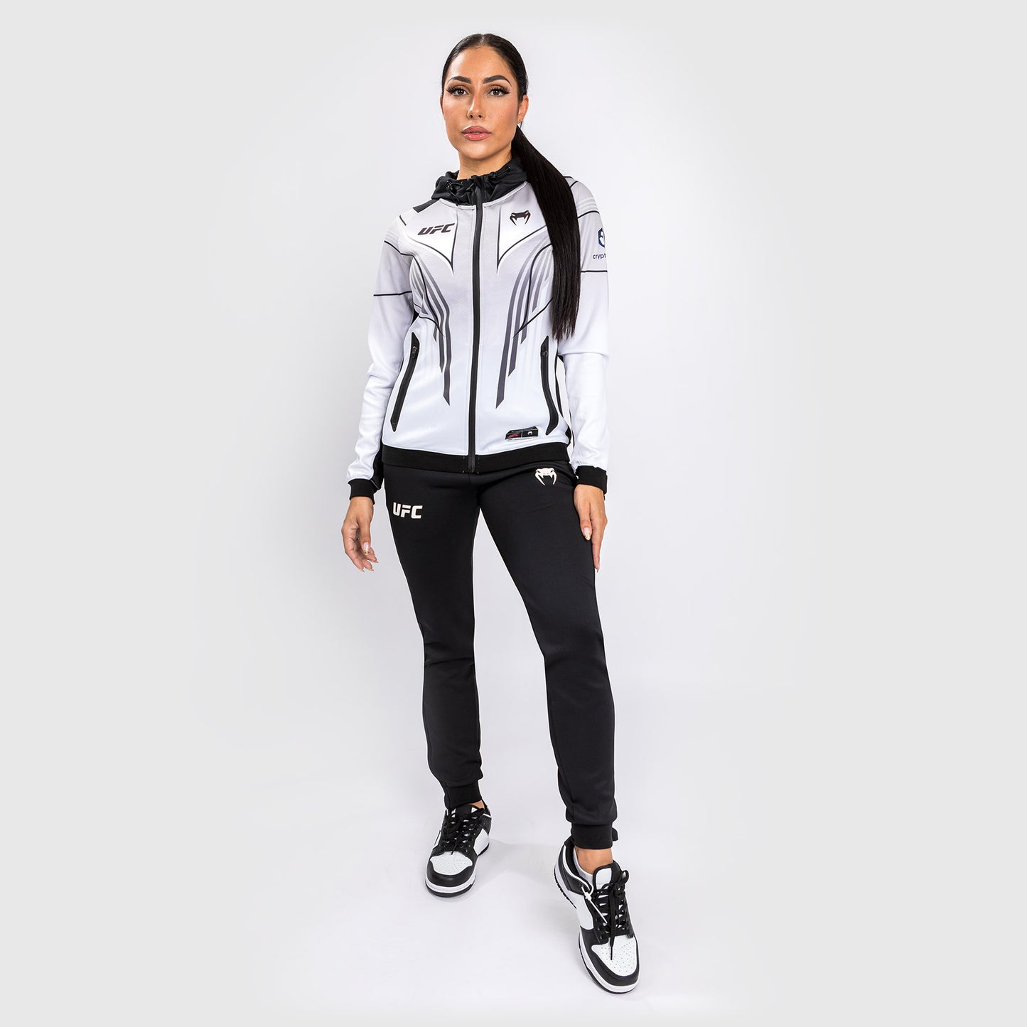 Sudadera con capucha UFC Venum Authentic Fight Night 2.0 para mujer - Blanco