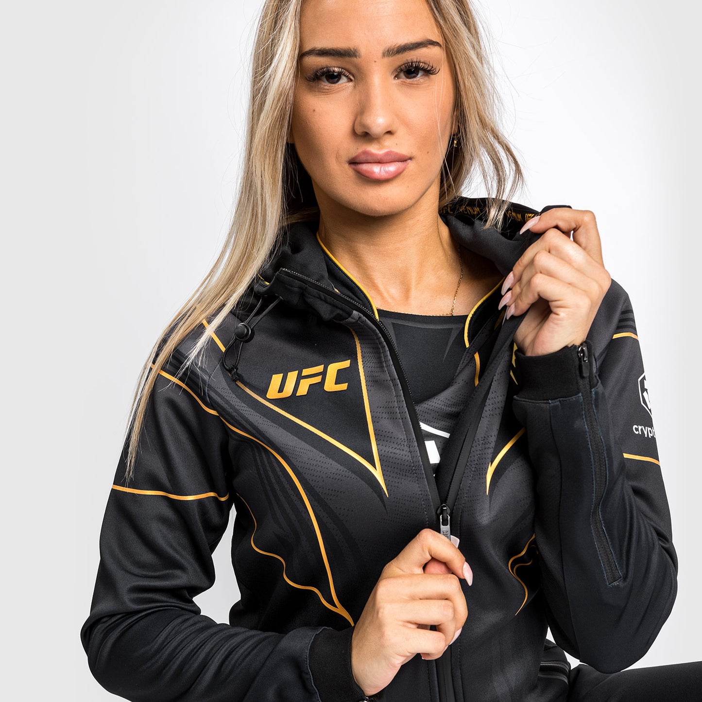 Sudadera con capucha UFC Venum Authentic Fight Night 2.0 para mujer - Campeón