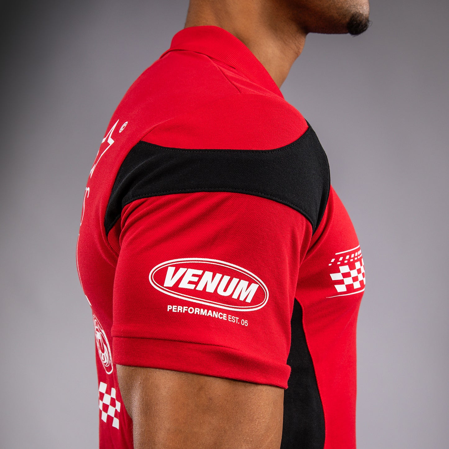 Venum Motorsport Polo de Algodón - Rojo de Corredor
