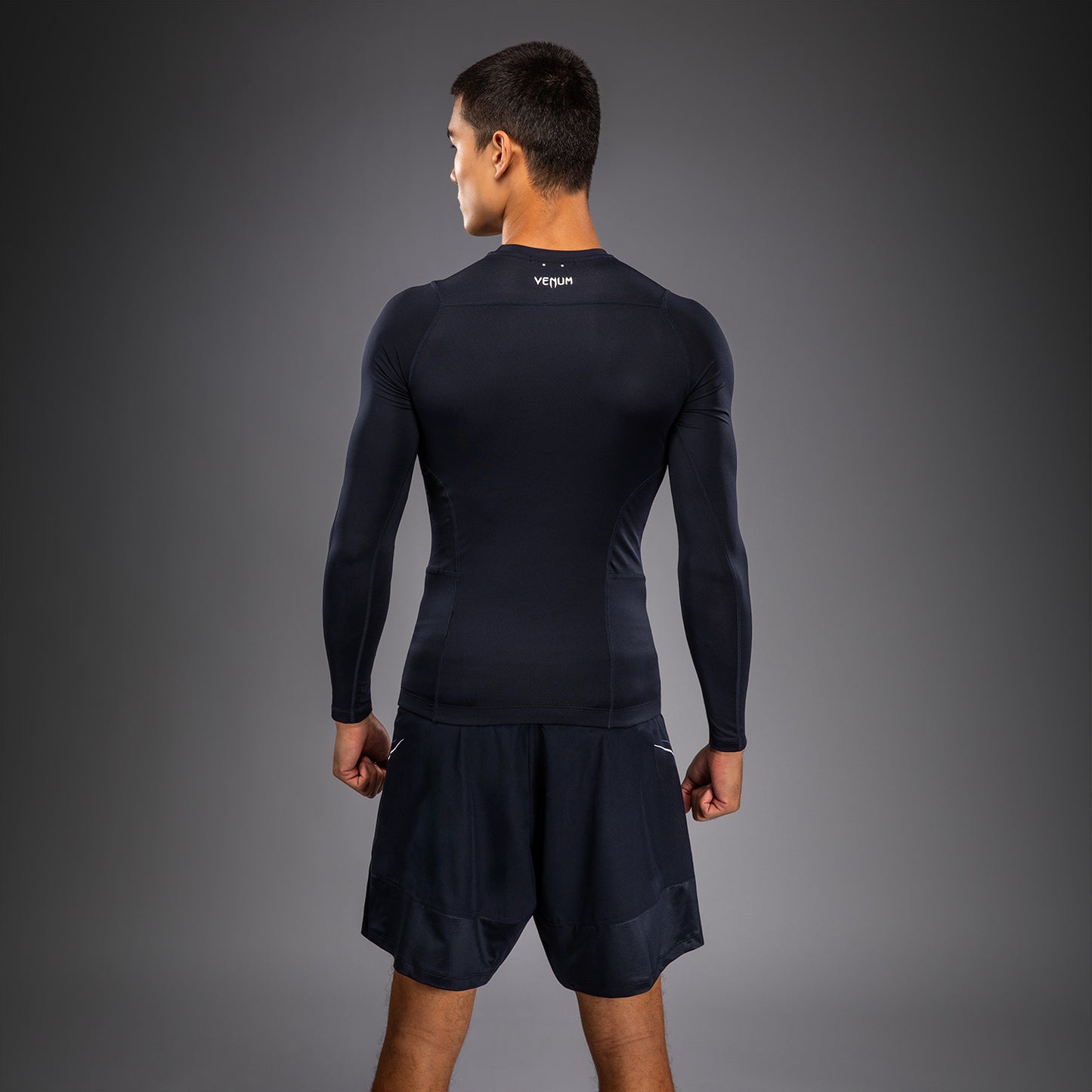 Venum G-Core Rashguard Manga Larga - Azul Marino/Blanco