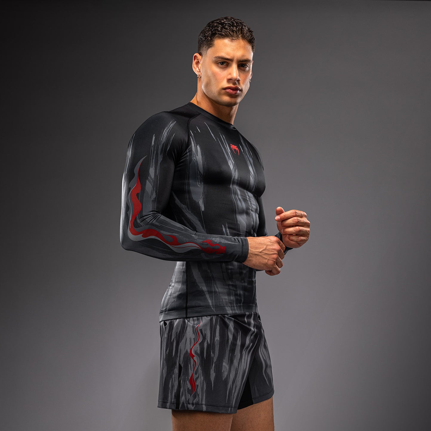 Venum Demon Rashguard de Manga Larga - Negro/Gris