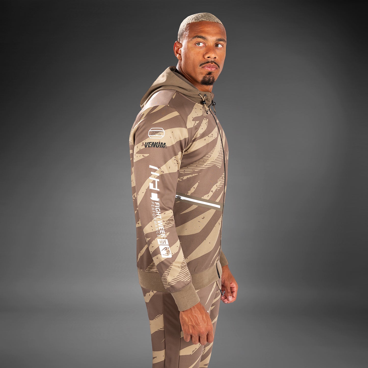 UFC Adrenaline By Venum Fight Week Sudadera Con Capucha para Hombre - Desert Camo